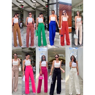 มาใหม่🫶🏻🫶🏻🫶🏻 Whitney high-waist basic pant  กางเกงขายาวทรงกระบอกทรงสวย