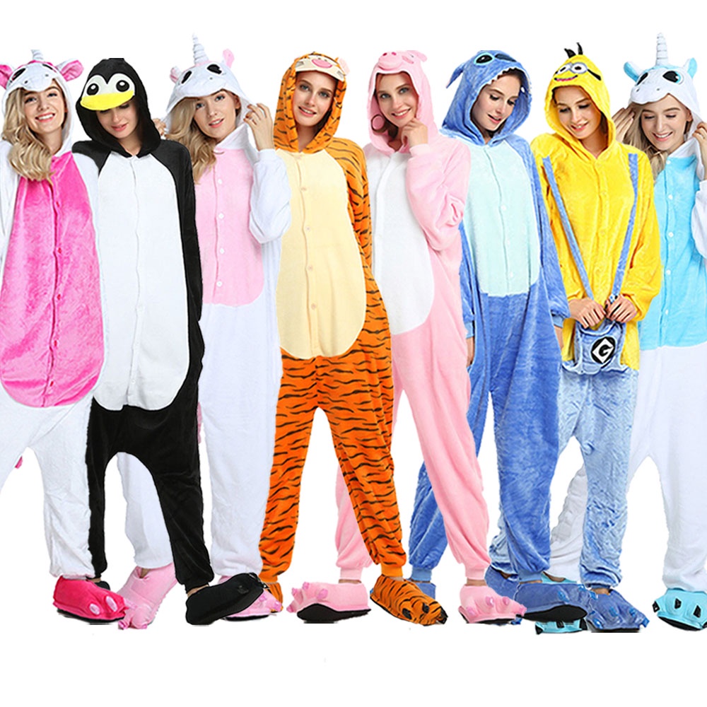 ผู้ใหญ่การ์ตูนไดโนเสาร์ Stitch Pikachu Onesies ผู้หญิงผู้ชาย Flannel แขนยาวชุดนอน Kigurumi Unisex สัตว์ชุดนอนชุดคอสเพลย์สําหรับฮาโลวีน