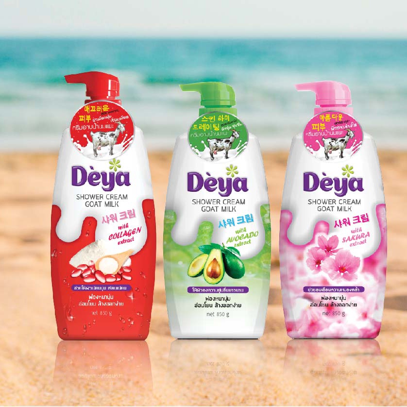 [แถมใยขัดตัว] Deya Shower Cream Goat Milk ดีย่า ครีมอาบน้ำ 765g