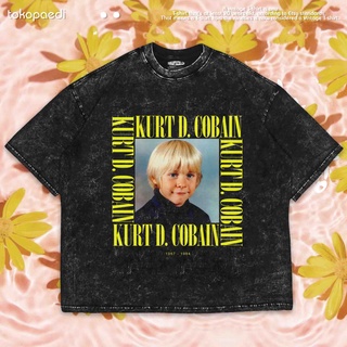 เสื้อยืดผ้าฝ้ายพิมพ์ลายขายดี Kurt COBAIN เสื้อยืด โอเวอร์ไซซ์ ซักได้ | เสื้อยืด ขนาดใหญ่ | เสื้อยืด พิมพ์ลายซักผ้า | หิน