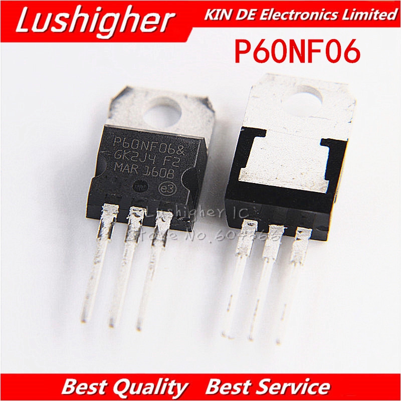 STP60NF06 P60NF06 10 ชิ้น TO220 TO-220 MOSFET N Mlc3