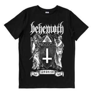 เสื้อยืดผ้าฝ้ายพิมพ์ลายแฟชั่น Behemoth - ซาตาน | เสื้อยืด พิมพ์ลายวงดนตรี | เพลงเมอร์ช | Unisex | เพลงเมอร์ช | โลหะสีดํา