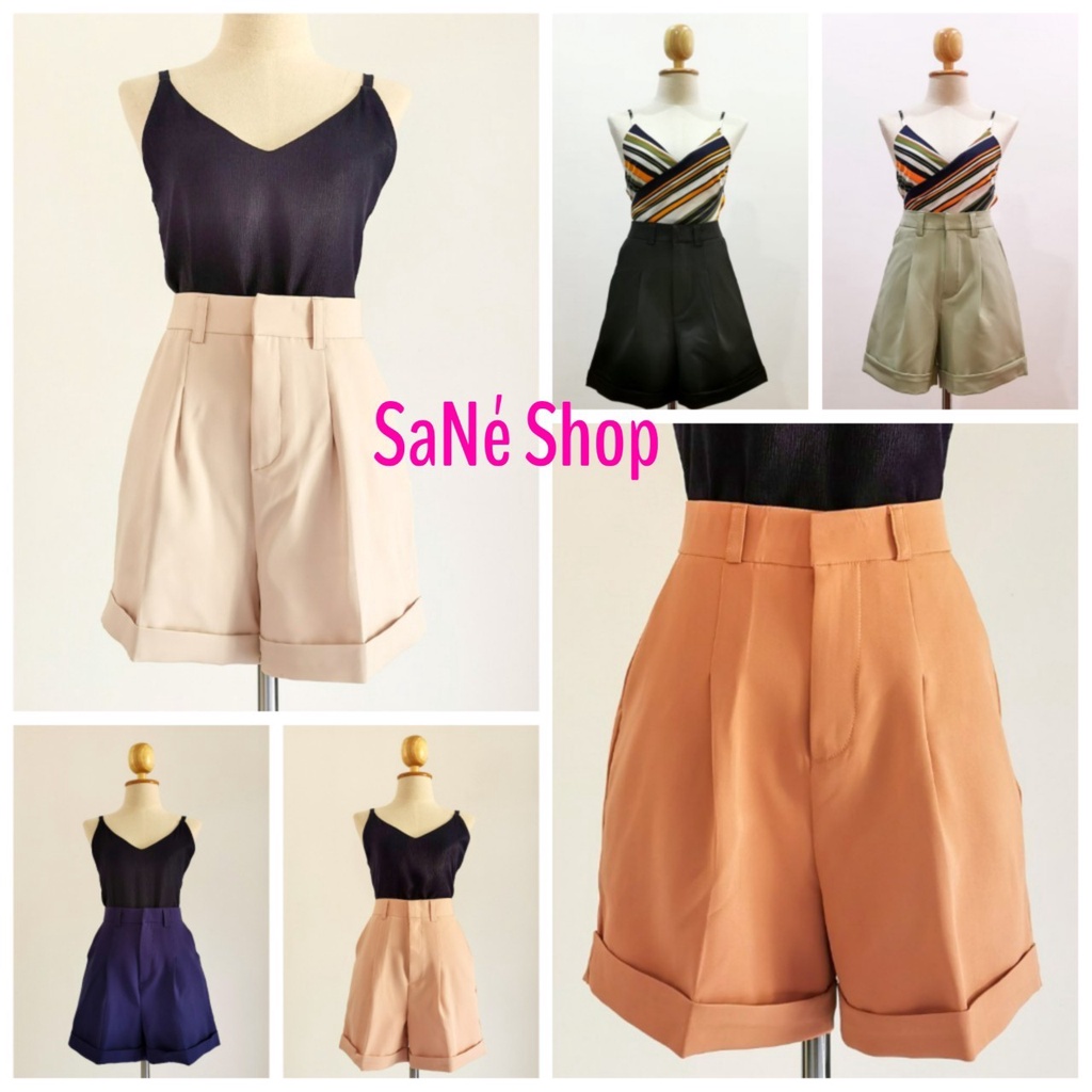 ☃️☃️☃️ 11 สี กางเกงขาสั้นผู้หญิง (ยาว17 นื้ว ปลายขาเบิ้ล) ยาวกำลังดีไม่สั้นมากพลางต้นขา SaNe Shop