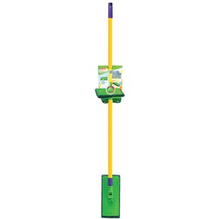 ไม้ม็อบขัดพื้นและผนัง+ใยขัดสีเขียว  สก๊อตช์-ไบรต์ Floor and wall polishing mop + Green polishing fiber Scotch-Brite