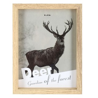 Picture frame FRAME WOOD REINDEER 6X8 INCHES BROWN HLS Home decoration Home &amp; Furniture กรอบรูป กรอบรูป HOME LIVING STYL