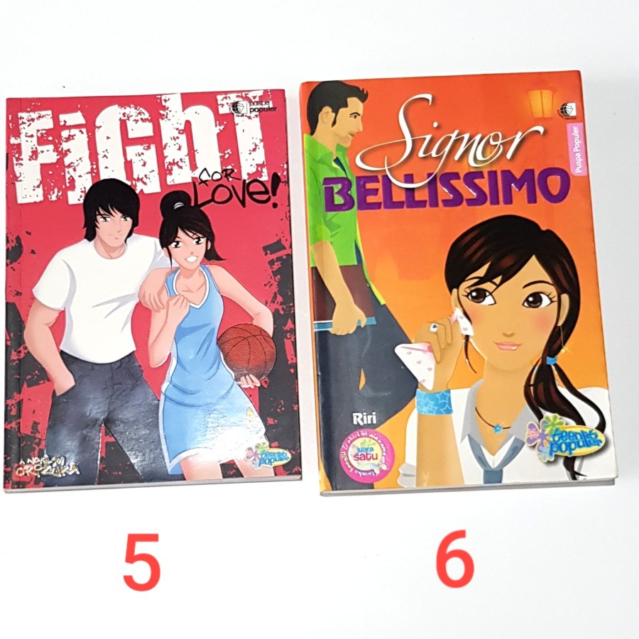 Gramedia Used Teen Story Novel Book 5 - 6 Personal Collection