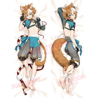 Gorou Genshin Impact Dakimakura ปลอกหมอนอิงโซฟา แบบนิ่ม ลายอนิเมะ ขนาด 50x150 ซม. DK100