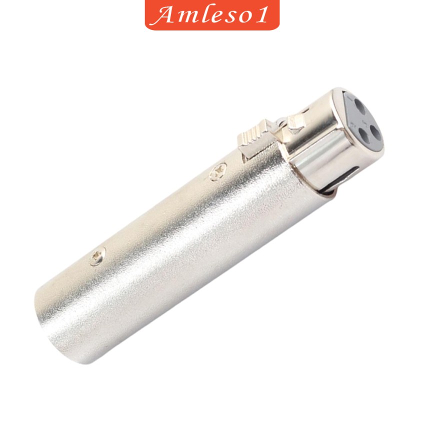 ( Amleso1 ) 3 Pin Xlr Audio Video Male To Female อะแดปเตอร์เชื่อมต่อสายเคเบิ้ล