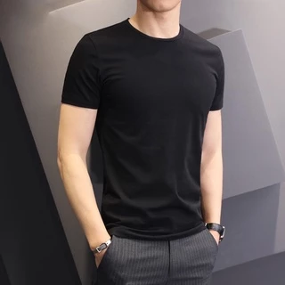 เสื้อยืดสีพื้นคอกลม เสื้อเปล่า ยืดแต่ไม่ย้วย ยับยากแบบไม่ต้องรีด ไม่จางหาย#04000