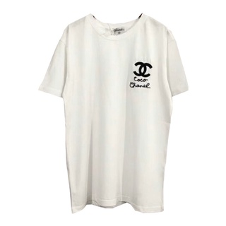 ☞ เสื้อยืดคอกลม แขนสั้น ผ้าฝ้าย 100% พิมพ์ลาย Chanel ทรงหลวม เข้ากับทุกการแต่งกาย สไตล์ยุโรป สําหรับผู้ชาย และผู้หญิง