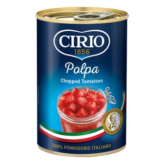 ซิริโอ้ มะเขือเทศหั่นในน้ำมะเขือเทศ 400 กรัม - Chopped Tomatoes 400g Cirio brand