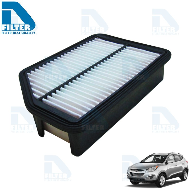กรองอากาศ Hyundai ฮุนได Tucson 2009-2016 (เครื่อง 2.0) By D Filter (ไส้กรองอากาศ) (DKA073)