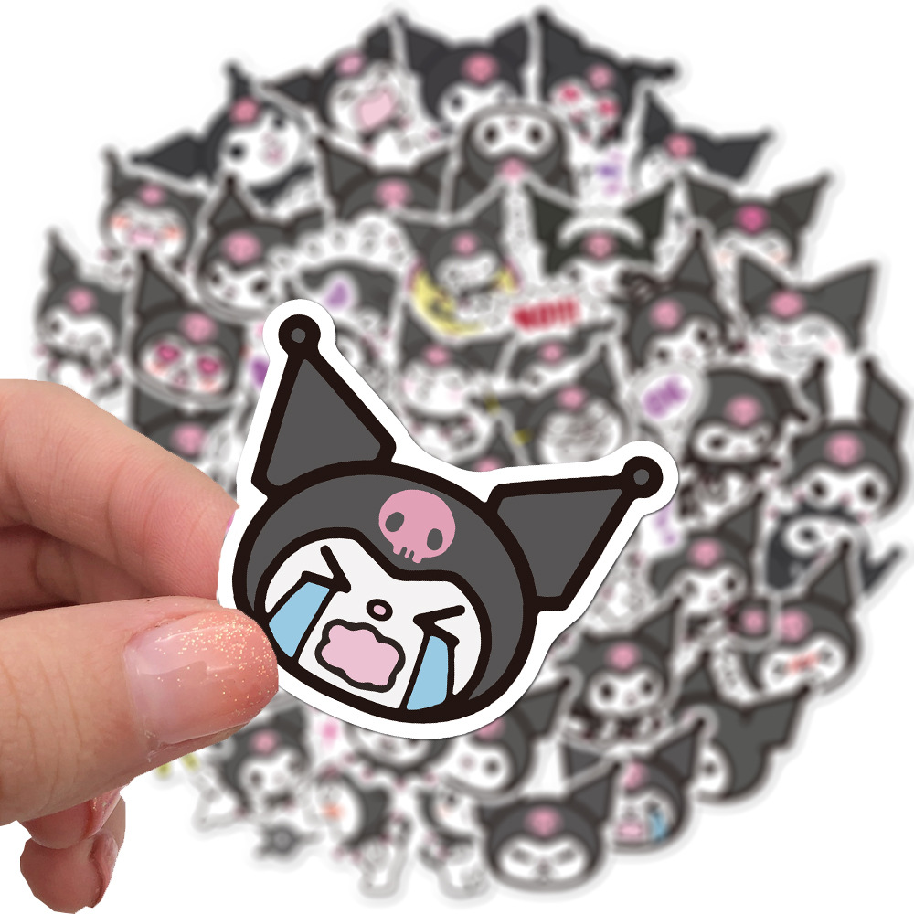 💥พร้อมส่ง💥sanrio sticker Hello Kitty My Melody Kuromi Aggretsuko สติกเกอร์กันน้ำ 50ชิ้น
