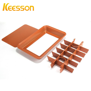 KEESSON ถาดอบขนม ชุดถาดอบบราวนี่ ถาดอบบราวนี่ 18 ช่อง Non Stick Brownie Pan,18 Pre-slice Brownie Baking Tray