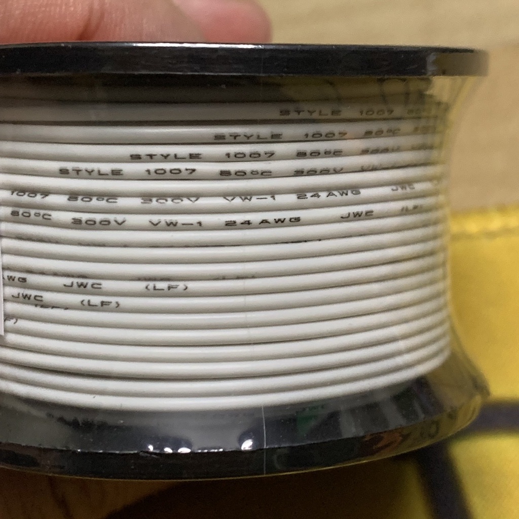 สายไฟเดี่ยวเส้นฝอย  Hook-up UL1007 24AWG ยาว30เมตร 80°C 300V ยี่ห้อJWC - รูปที่ 2