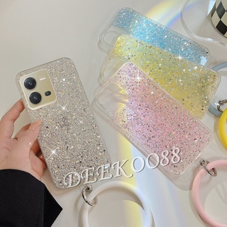 เคสโทรศัพท์ VIVO Y77 Y35 Y22S Y22 Y16 Y02S V25 Pro 5G V25e 4G Phone Case TPU Softcase with Lovely Wristband Bracelet Bling Glitter Beautiful Smartphone Casing Bling Back Cover VIVOY35 VIVOV25 เคส