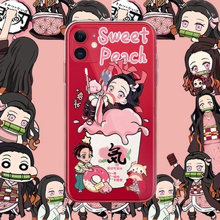 เคสโทรศัพท์มือถือแบบใสลายการ์ตูนอนิเมะสําหรับ for Iphone 11 12 11Pro 12Pro 11Promax Nezuko Tanjirou