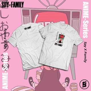 เสื้อยืดผู้ชาย เสื้อยืด พิมพ์ลาย Spy X Family Anya Watching TV สําหรับครอบครัว S-5XL