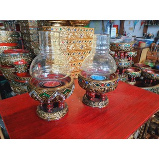 🕯เชิงเทียนขันโตก/ขันโตกเทียนหอม