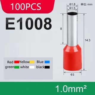ขั้วต่อสายไฟ E1008 E0508 E1508 E2508 E4012 e6012 6 สี
