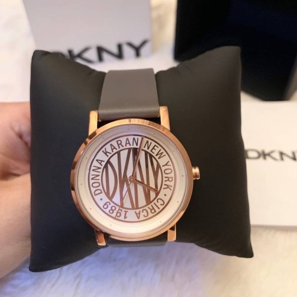 นาฬิกา DKNY NY2764 Three-Hand Grey Leather Watch