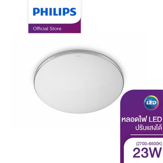 Philips Lighting โคมไฟเพดาน LED สำเร็จรูป รุ่น CL505 AIO ลาย Silver 23 วัตต์ ปรับแสงได้ (2700-6500K)