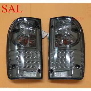 (1 คู่) ไฟท้าย LED โตโยต้า ไทเกอร์ D4D ปี 2002 2003 2004 (ฝาดำใส งานเทียบห้าง) TOYOTA HILUX TIGER PICKUP DEPO