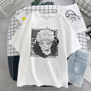 เสื้อยืด แขนสั้น พิมพ์ลายกราฟฟิค Jujutsu Kaisen Gojo Satoru Yuji Itadori สไตล์ญี่ปุ่น สําหรับผู้ชาย และผู้หญิง