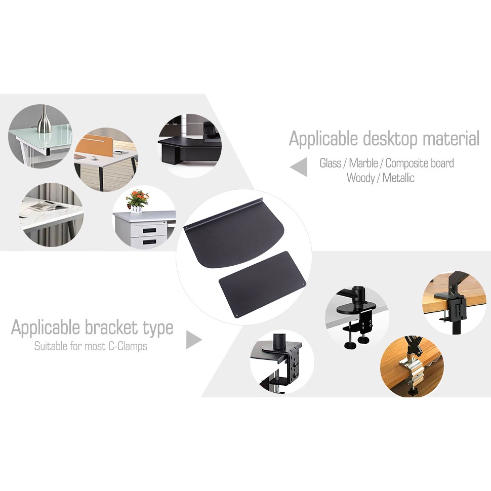 【One_boutique】(มีของพร้อมส่ง) Monitor Arm Reinforcement Plate (แผ่นรองขาจอแบบหนีบกับโต๊ะ)