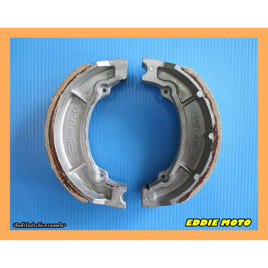 YAMAHA DT125 DT125 E DT125 MX DT125LC -- FRONT BRAKE SHOE // ผ้าเบรกหน้า ผ้าเบรกดรัมเบรก