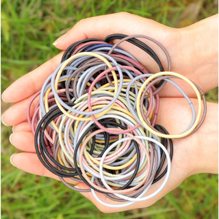 100 Pcs/Set วงผมที่ยืดหยุ่นหัวหน้าแหวนเชือก I cant swim Hair Bands Head Ropes Rings