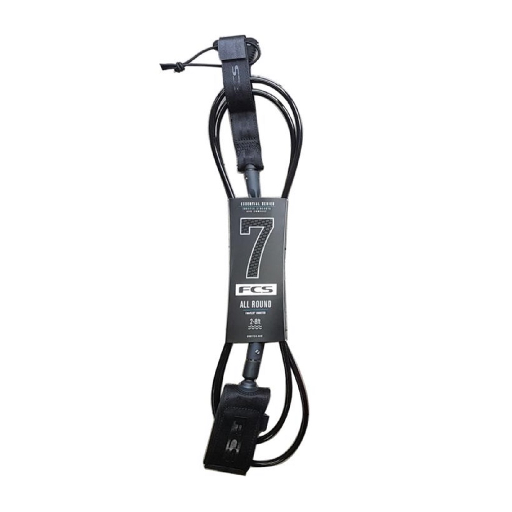 พร้อมส่งจากไทย FCS All Round Essential Leash 6-9ฟุต เชือกรัดข้อเท้า สายลีช คุณภาพดี แข็งแรงทนทาน อุปกรณ์กีฬาโต้คลื่น