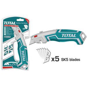 Total มีดอเนกประสงค์ 7 นิ้ว พร้อมใบมีดสำรอง รวม 5 ใบ รุ่น THT5116118 ( Utility Knife )