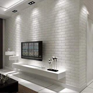 วอลเปเปอร์ วอลเปเปอร์ติดผนัง หนา 4 มม. 70*77cm วอลเปเปอร์ติดผนัง 3d wallpaper ลายอิฐ กันกระแทก มีกาวในตัว 1 แผ่น #A025
