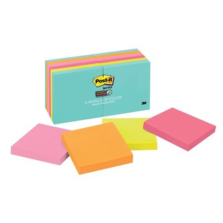 ซุปเปอร์สติ๊กโน๊ต ไมอามี คละสี โพสต์-อิท 654-12SSMIA Super Stick Note, Miami, assorted colors, Post-It 654-12SSMIA