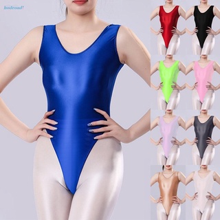 【HODRD】Ladies Jumpsuit Sexy Fashion Oil Bright Bright Breathable Backless Bodysuit【Fashion Woman Men】