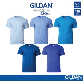 Gildan Youth เสื้อยืด ผ้าฝ้าย พรีเมี่ยม สีฟ้าอ่อน Carolina Blue Sapphire Royal 76000B สําหรับเด็กผู้ชาย ผู้หญิง