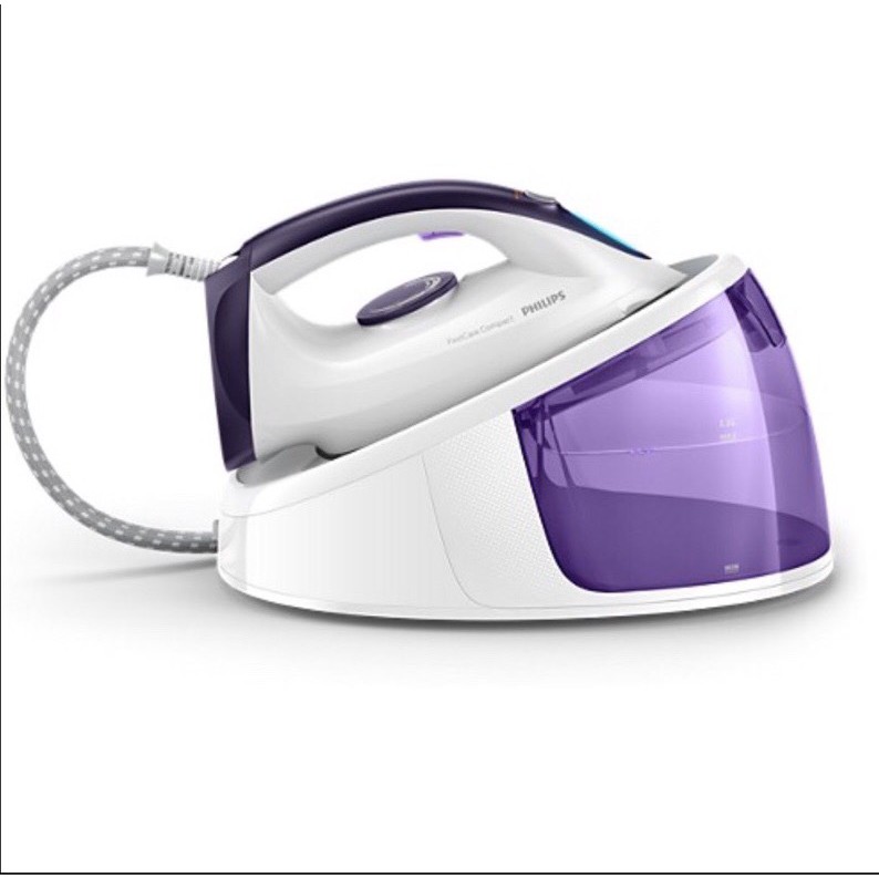 bedelivery PHILIPS FastCare Compact เตารีดแรงดันไอน้ำ (1.3 ลิตร 2400 วัตต์) รุ่น GC6704 สีขาว-ม่วง