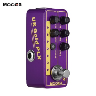 [ลดล้างสต๊อก] Mooer MICRO Preamp Series 019 UK Gold PLX เครื่องขยายเสียงเอฟเฟคกีตาร์ดิจิทัล ช่องคู่ 3-Band EQ พร้อมทรูบายพาส