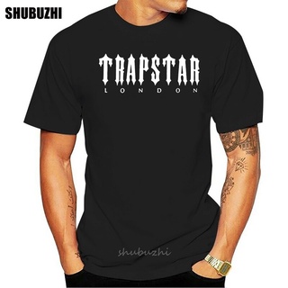 เสื้อยืดชาย - เสื้อยืดผ้าฝ้ายใหม่ Trapstar โลโก้ลอนดอน S ผู้ชายแฟชั่นฤดูร้อนยูโรขนาดโอคอ Tees