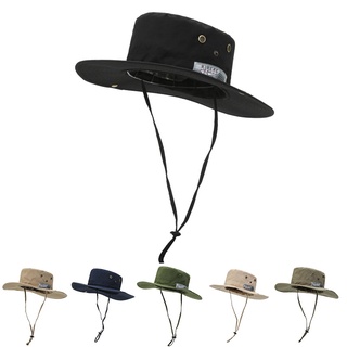 หมวกปีกกว้าง หมวกบักเก็ต หมวกเดินป่า หมวกBucket มีสายคล้อง