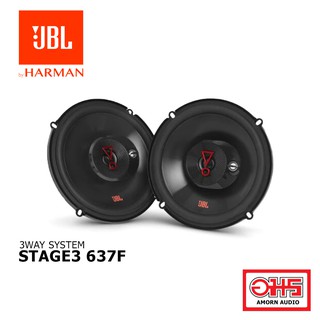 JBL STAGE3 637F best seller ลำโพงแกนร่วม 6.5นิ้ว รองรับกำลังขับ 45 Watts ลำโพงแกนร่วม3ทาง (1คู่)