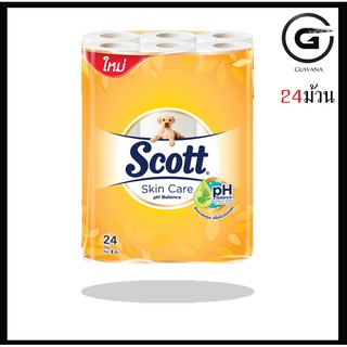 Scott สก๊อตต์ สกิน แคร์ pH Balance กระดาษชำระ แพ็ก 24 ม้วน (ส้ม)