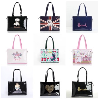 กระเป๋า Harrods Shopper Bag ไซส์ใหญ่ มีซิป