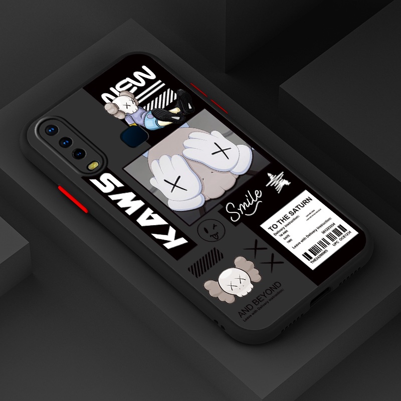 เคส Vivo Y11 2019 Y17 Y3 Y3S Y12 Y15 V1901 1901 1902 1903 1904 1906 1940 1916 V1928A แฟชั่น Cool Tide ยี่ห้อ Kaws Smile Sesame Street Soft TPU กันกระแทกเคสโทรศัพท์ Matte Cover
