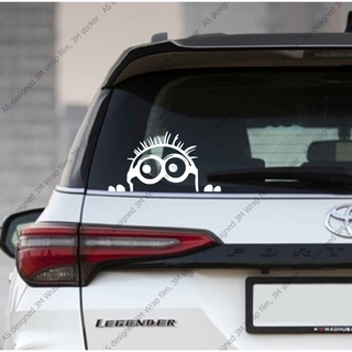 มินเนี่ยน  สติ๊กเกอร์ 3M ลอกออกไม่มีคราบกาว Minion hide&amp;seek Removable 3M sticker, สติ๊กเกอร์ติด รถยนต์ มอเตอร์ไซ