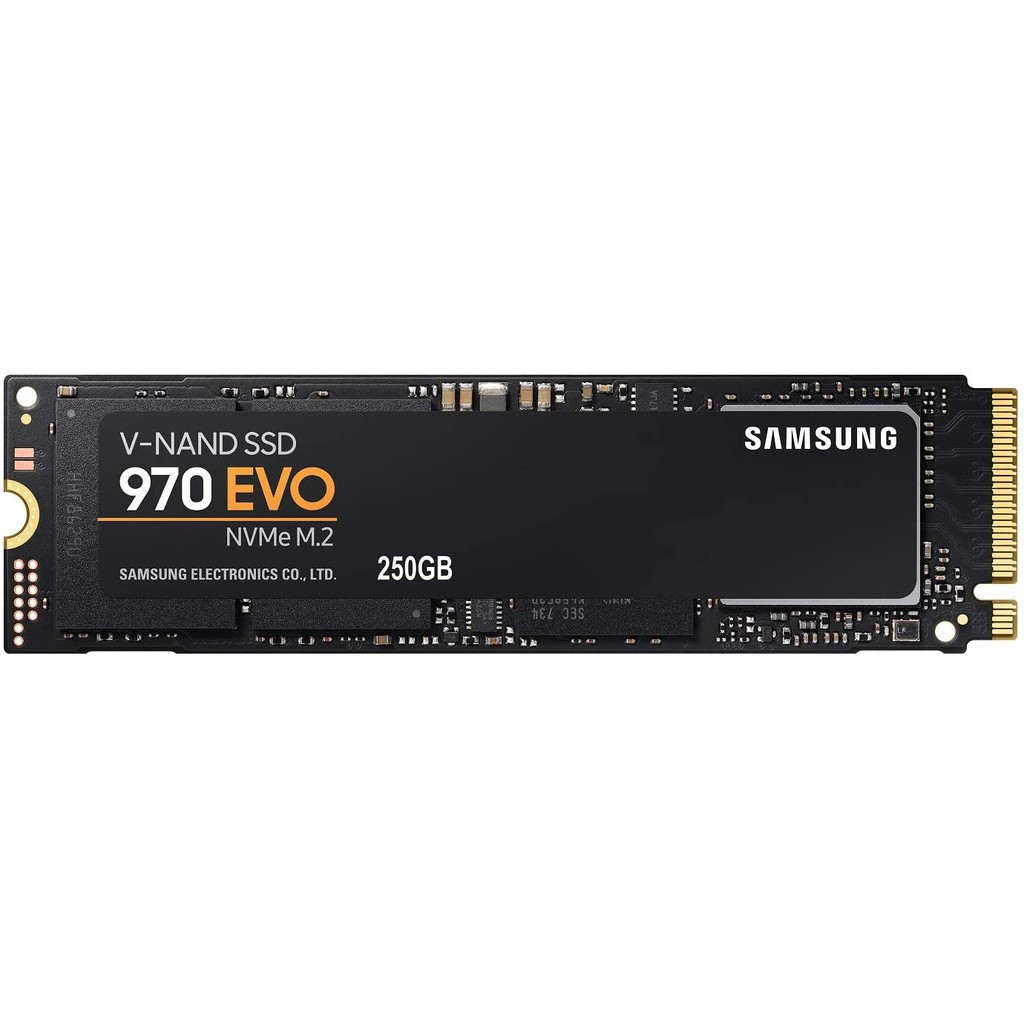 (รุ่นเก่า) 250 GB SSD (เอสเอสดี) SAMSUNG 970 EVO PCIe/NVMe M.2 2280 (MZ-V7E250BW) Warranty 5 - Y