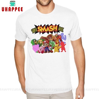 เสื้อยืดคอกลมเสื้อยืด ผ้าฝ้าย 100% พิมพ์ลายตัวละคร Super Smash Bros 64 Secret 6xl สําหรับผู้ชาย LHZYS-5XL