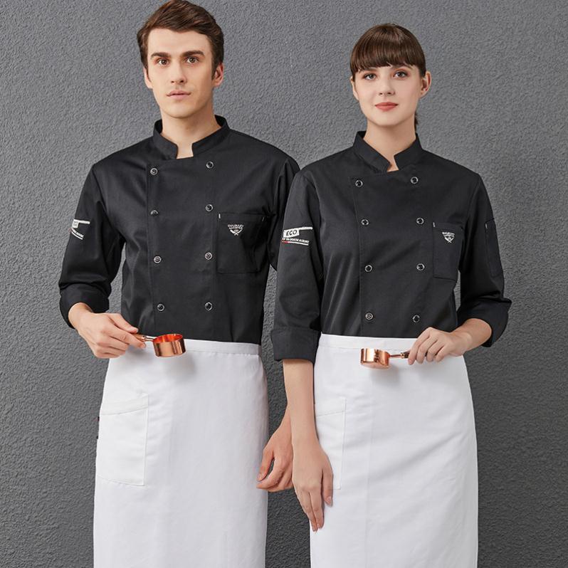High-End Hotel Chef Workwear Mens Long-Sleeved Fashionable Catering ...