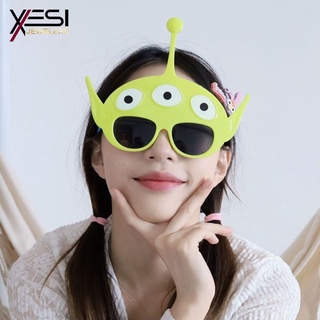 Xesi แว่นตากันแดด ลายการ์ตูนเอเลี่ยน ทอยสตอรี่ น่ารัก สามตา สําหรับถ่ายรูป
